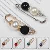 1PC Fashion Jewelry Gift Cardigan Clip Pearl Brooch Rhinestone Suit Pin Exquisite Women Accessories
