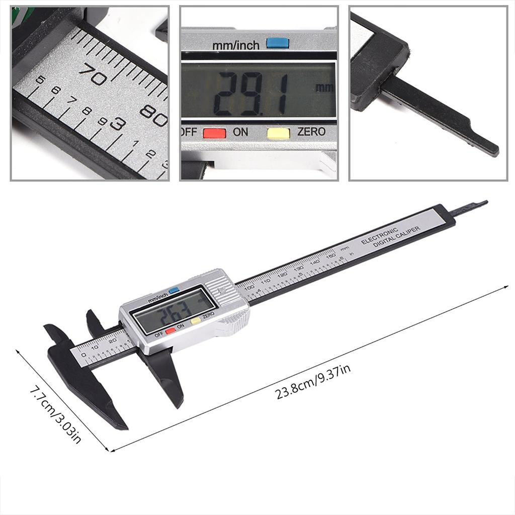 Digital Caliper with Extra Large LCD Screen for Measuring Inside Outside Depth Steps