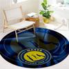 Al-Nassr FC Round Area Rug,Carpet Rug for Living Room Bedroom Sofa Playroom Decor,Non-slip Floor Mat