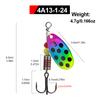 FTK Spinner Bait 4.1g 4.6g 7.4g 10.8g 12.5g Spoon Lures Pike Metal with Treble Hooks Arttificial Bass Bait Fishing Lure