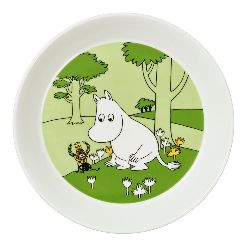 Moomin by ARABIA Classic Moomin 1027441 [Officially Imported] Plate, 19cm, Green,
