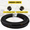 Hydraulic Hose 1/4 inch x 328 ft, Coiled Hydraulic Hose 5800 PSI, Rubber Hydraulic Hose with 2 High-Tensile Steel Wire Braid, Bulk Hydraulic Hose -20℃