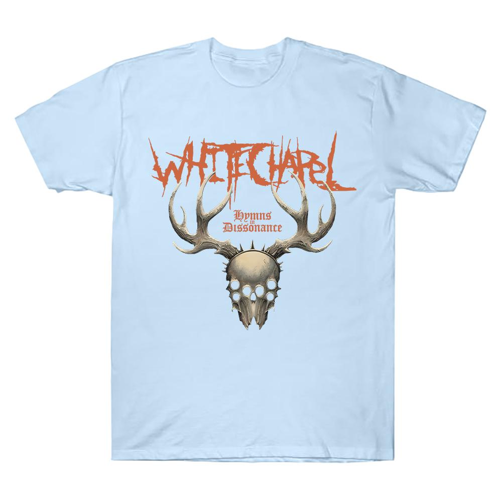 Хлопковая футболка Whitechapel Whitechapel Гимны в диссонансе Графические футболки Ретро Готика Повседневная Круглый вырез Короткий рукав Унисекс