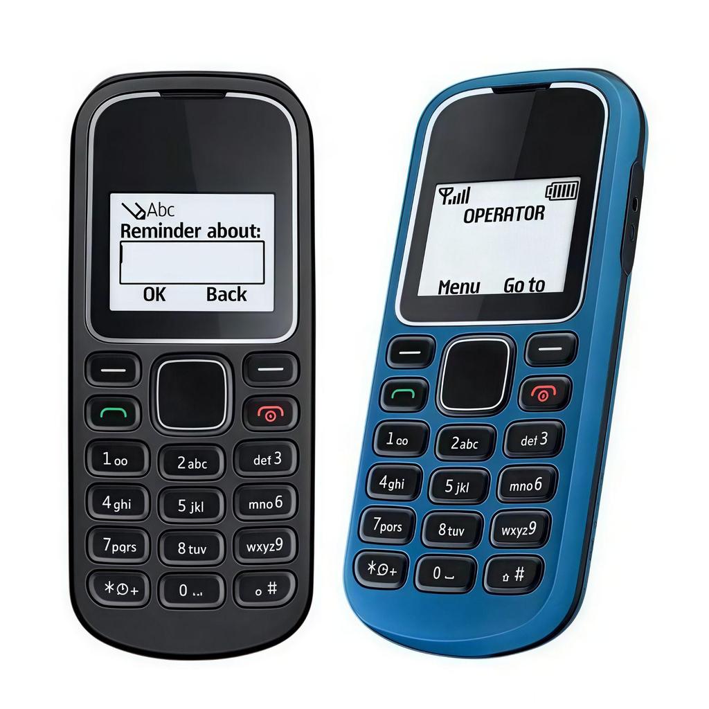 GSM2G Кнопочный телефон для пожилых: Компактный Candybar с кнопками, идеально подходит для резервного использования и зарубежных поездок.