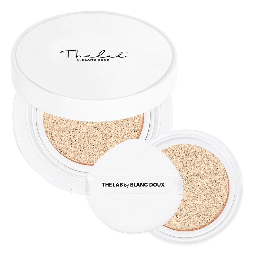 The Lab by Blanc Doux Oligo Hyaluronic Acid Healthy Cream Cushion Foundation 12g + Refill, No. 01 Ivory, 1 Set