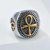 Key Life Ring Ancient Egypt Egyptian Ankh Eternal Life Cross Amulet Talisman Protect Health Jewelry Charming Accessories