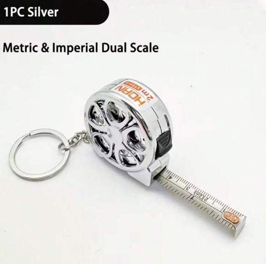 Мини-рулетка из мягкой стали 2 м, портативная, выдвижная, дизайн брелка для DIY, рукоделия, шитья, бытовых принадлежностей