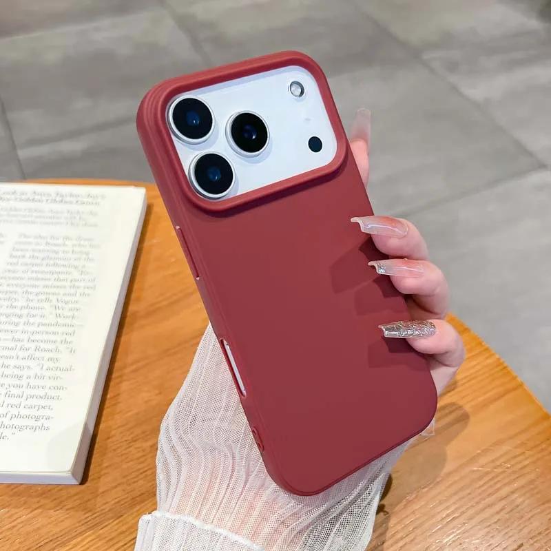 Роскошный матовый чехол из силикона TPU конфетного цвета с мягким на ощупь покрытием для IPhone 17 Air 16E 15 14 13 Pro Max, устойчивый к пятнам, противоударный чехол