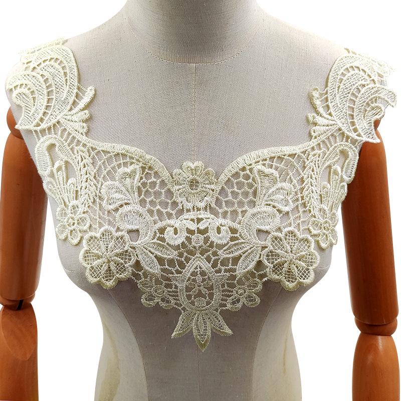 Water Soluble Lace Embroidery Chest Flower Three-dimensional Embroidery Collar Flower Polyester Silk Hollowed Out Collar DIY Lace Accessories