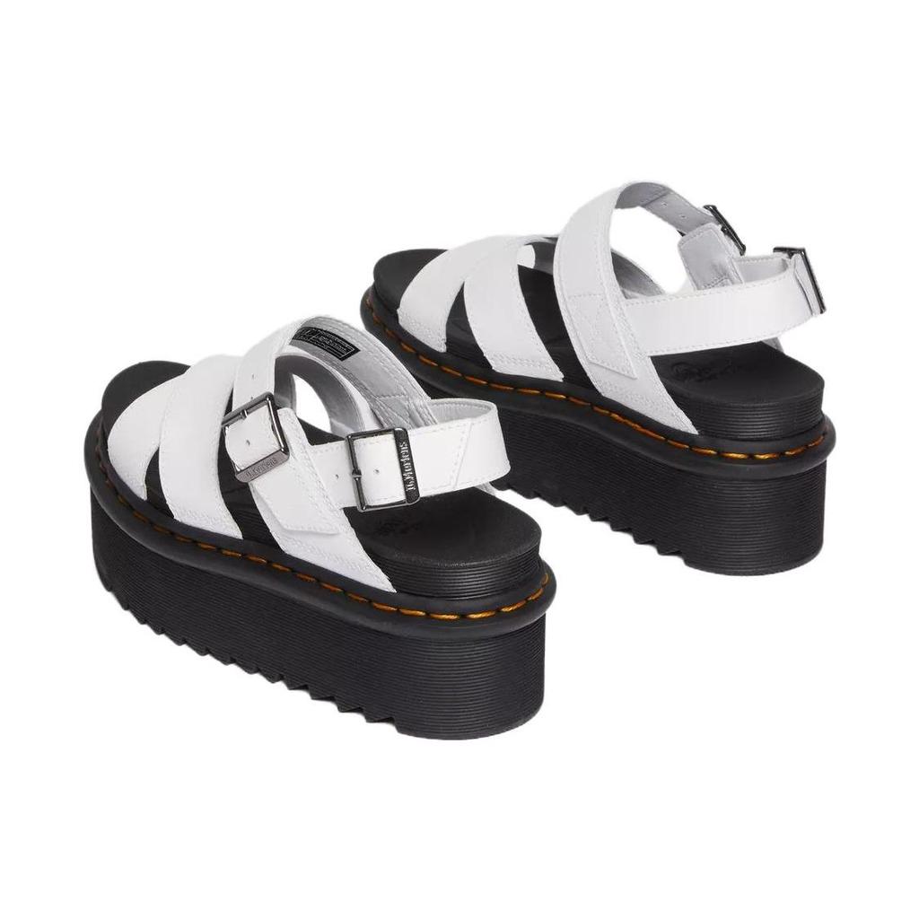 Dr. Martens Leather Thick Sole Open Toe Fashion Sandals Women Sandals White 30717100