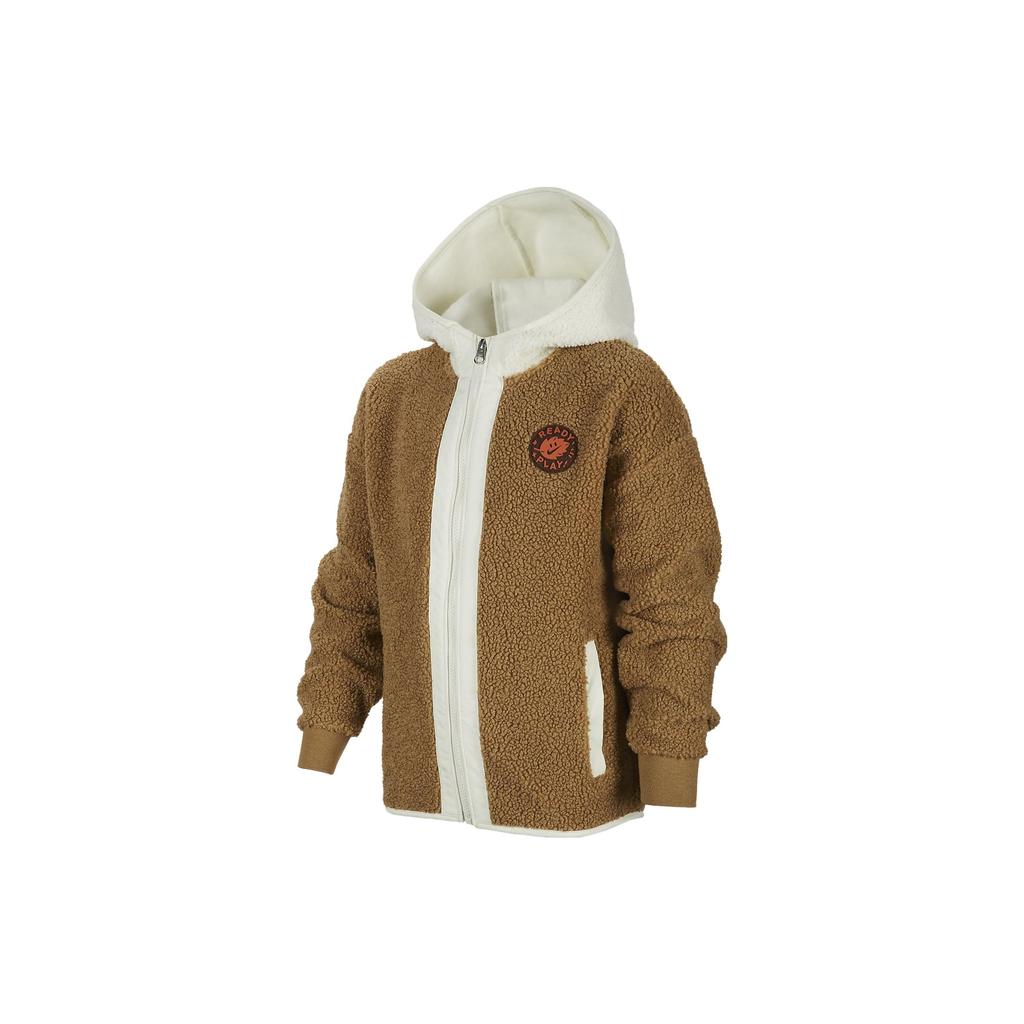 Nike Повседневная куртка с капюшоном и молнией в стиле колор-блок Детские куртки Tender-Gold FV3979-288