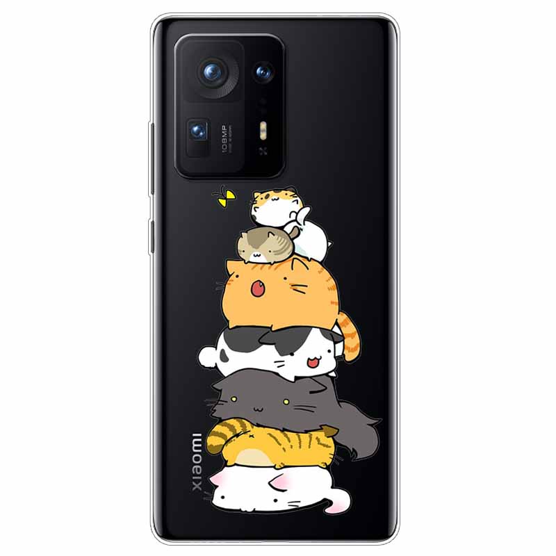 Мягкий прозрачный чехол для телефона Xiaomi Mix 4 Чехол Красивый Цветок ТПУ Силиконовый Задние Чехлы для Xiaomi Mi Mix 4 Чехлы Mix4 Прозрачный