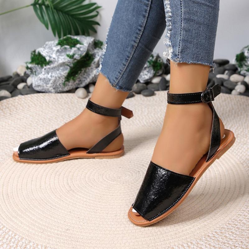 Модные босоножки на платформе, расшитые блестками, сандалии на плоской подошве, женские, большого размера, с открытым носком, на мягкой подошве, повседневные сандалии, женские, нарядные, летние