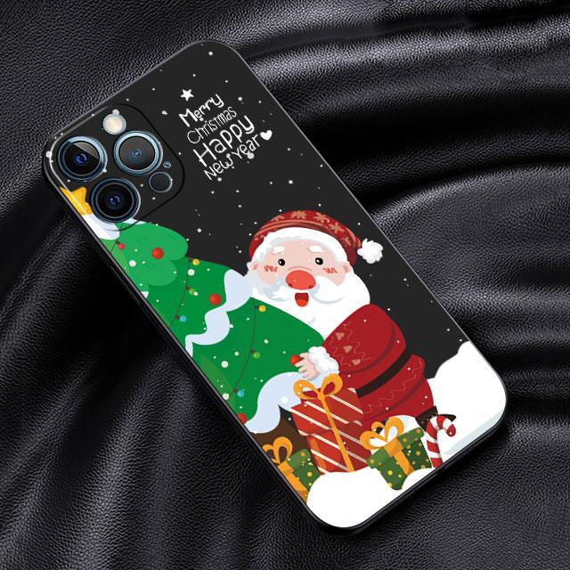 Чехол для Apple iPhone 14 13 11 12 Pro 7 XR X XS Max 8 Plus 6 6S SE 2022 13Pro, черный мягкий чехол для телефона Funda Snowman Christmas