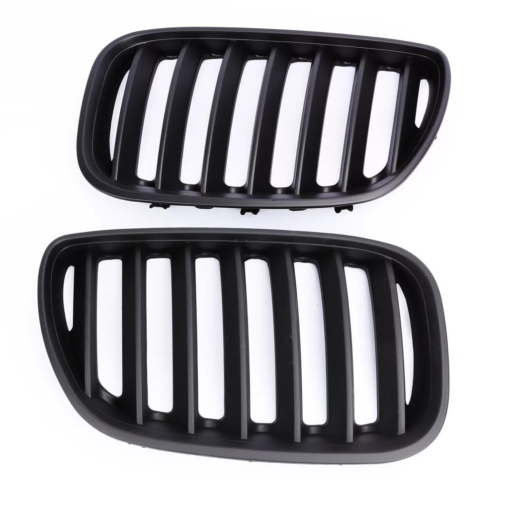 For BMW X5 E53 2004 2005 2006 Car Grille Single Line Front Kidney ABS Front Hood Grill Black 51137113733 51137113734 Accessories