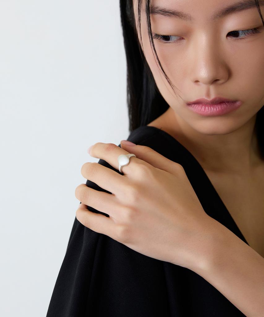 Benoit [Silver 925] Oval Signet Ring Silver