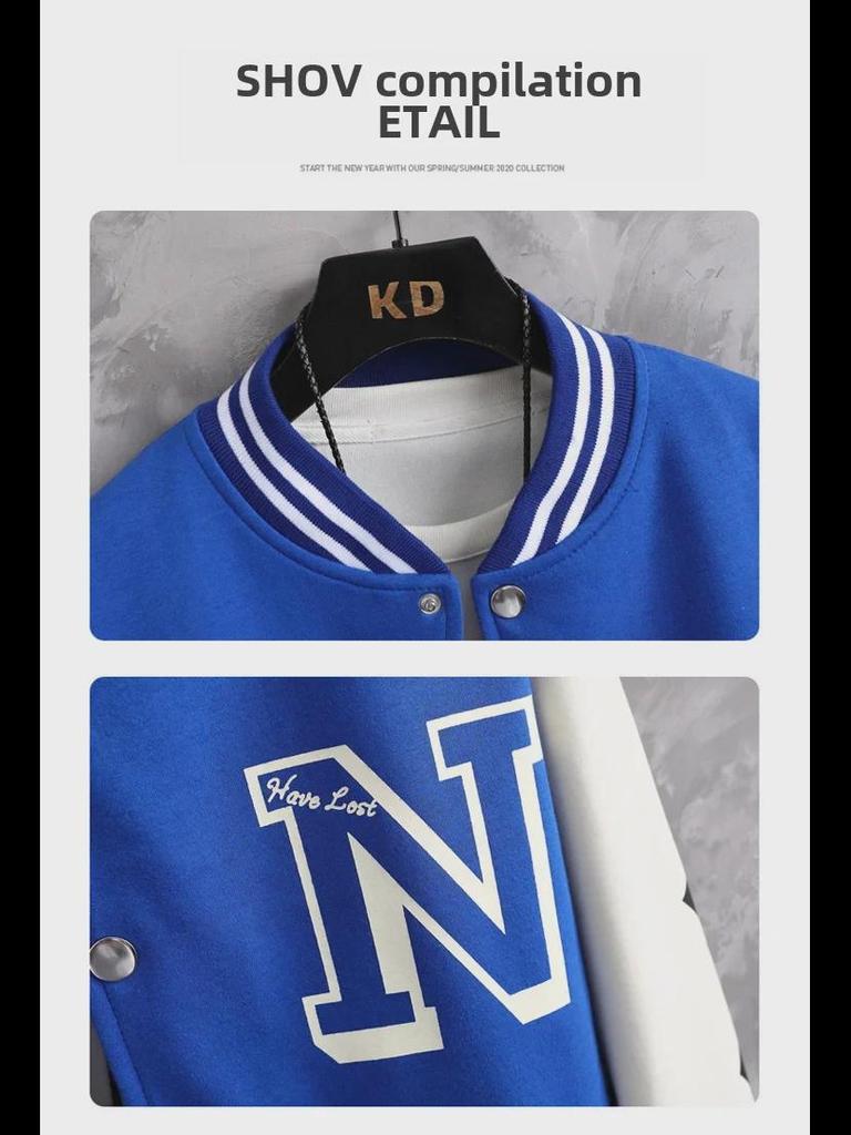 Мужская модная американская бейсбольная куртка - весна/осень, повседневная, свободная, для пар и мальчиков