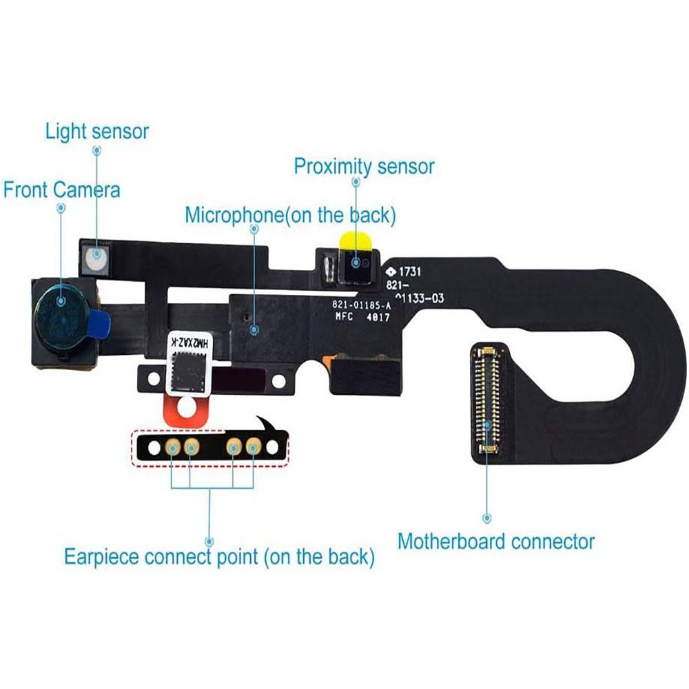 1 шт. Шлейф фронтальной камеры и датчика приближения для iPhone 8/SE