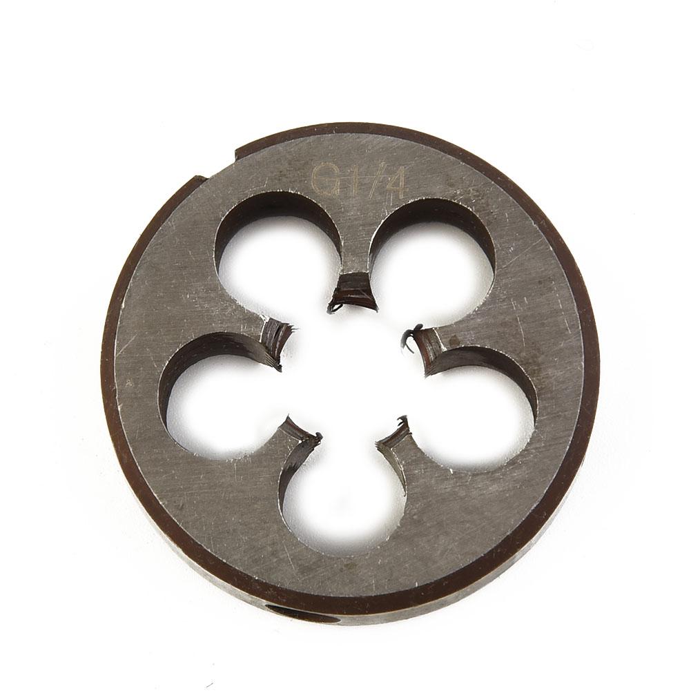 Правая резьба Плашка HSS Трубная резьба Круглая плашка BSP 1/8 1/4 3/8 1/2 3/4 Размер Металлический резьбовой инструмент Плашка метрической резьбы