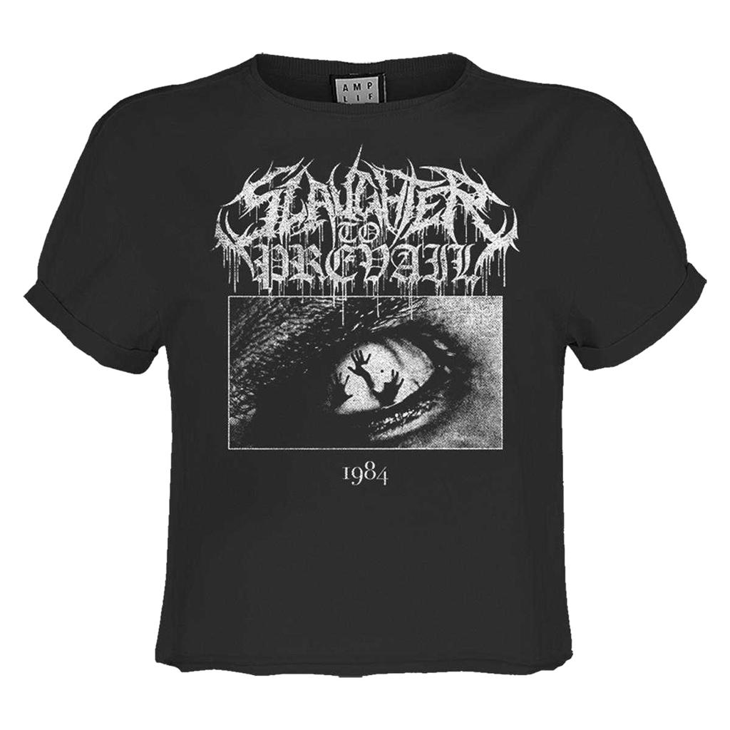 Amplified Womens/Ladies 1984 Metal Logo Slaughter To Prevail Crop Top