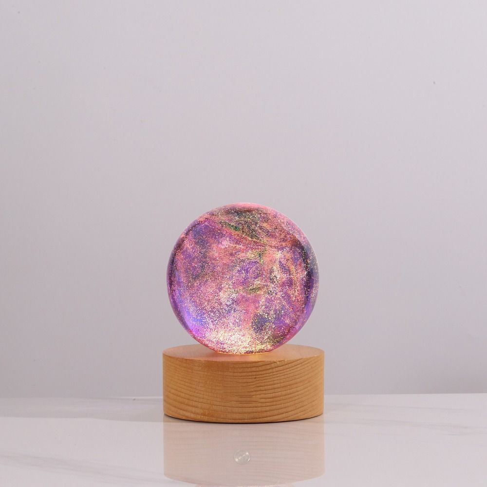 Smooth Led Night Lamp Chroma Ambient Light Interior Decoration Crystal Ball  Bedroom Decoration
