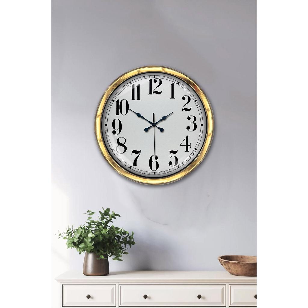 Металлические настенные часы с большими цифрами 40 см