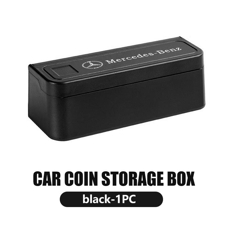 AABIA1 For Benz Car Coin Storage Box Money Boxes Small Coin Organizer Case Interior Accessories AMG VIANO GLB GLC W108 W124 W126 W169