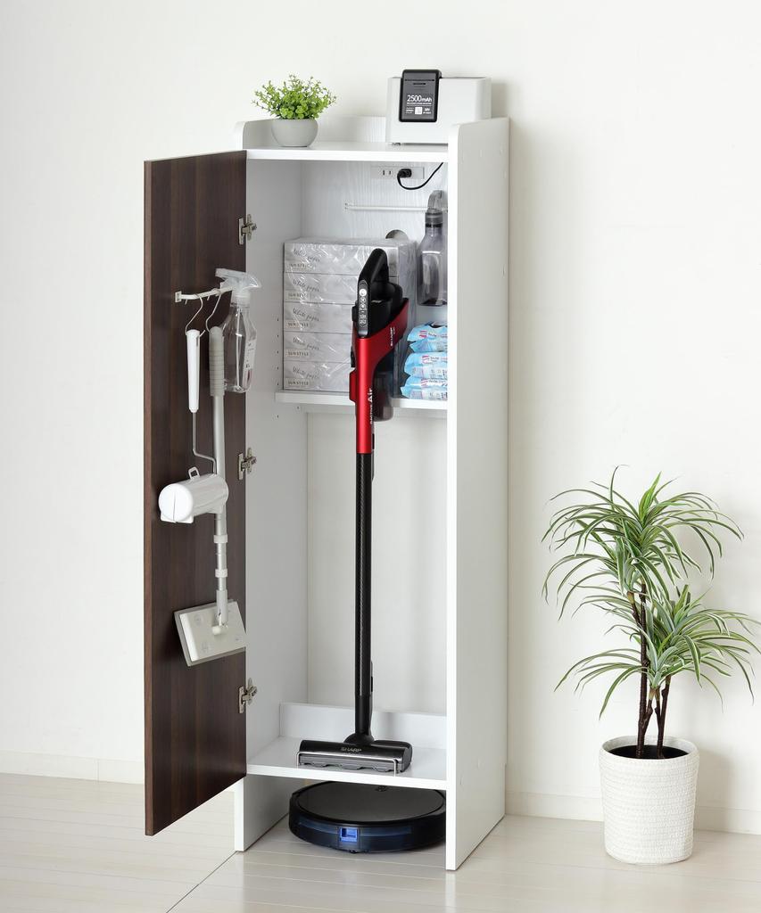 Хранение чистящих средств Инструменты для уборки Дверца для хранения Хранение маршрутизатора Шкаф для хранения беспроводного пылесоса Шкаф для хранения Roomba Коричневый