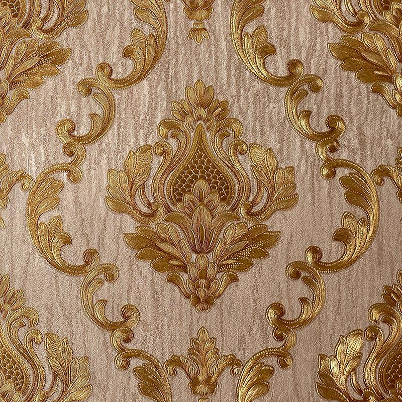 Темно-синие 3D европейские обои с крупными цветами, фон для спальни, гостиной, отеля, роскошные рельефные обои «Дамаск»