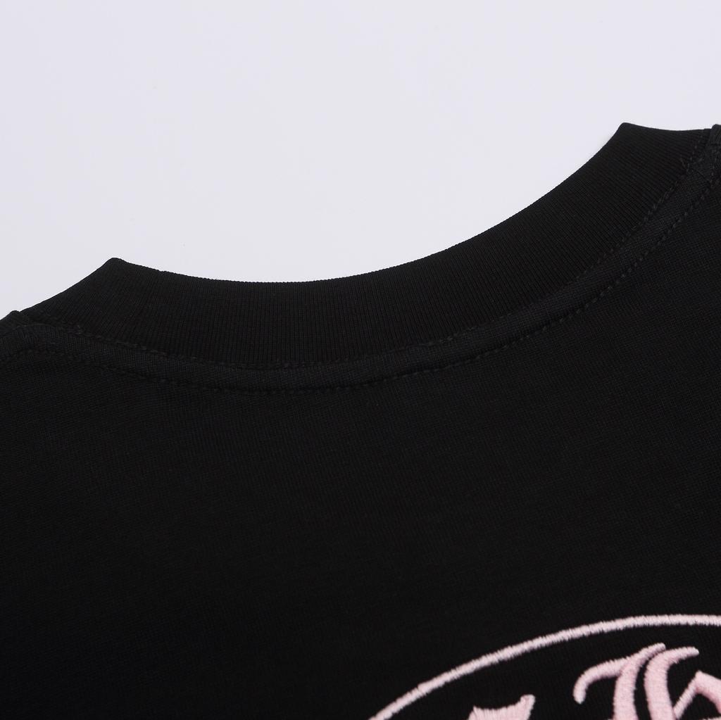 1975 CHROME HEARTS 2025 Summer New High Quality Cotton Round Neck Loose Large Size Men's and Women's T-shirt Couple T-shirt