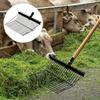 Cleaning Livestock Hay Fork Heavy Duty Iron Fork Rake Hay Fork Stable Manure Rake  Manure