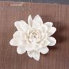 White Porcelain Lotus Incense Burner - Creative Backflow Waterfall & Smoke Ornament.