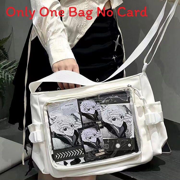 Nylon Transparent Crossbody Bag With Zipper Closure For Daily Use And School Commuting