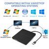 USB 3.0 Type-C DVD CD-ROM Drive External Optical Drives Enclosure SATA To USB External Case For Laptop Notebook Without Drive