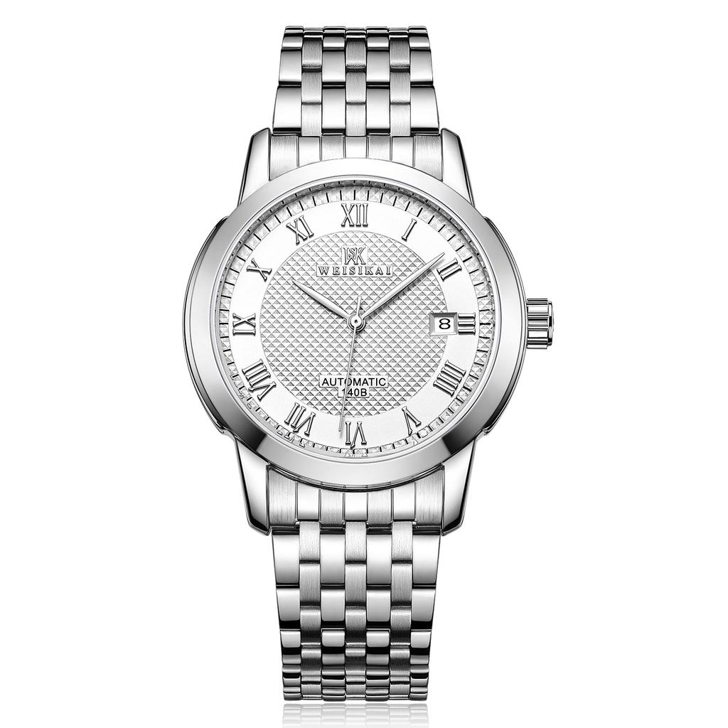 WEISIKAI 140B Мужские часы Новые роскошные мужские часы топ-бренда с коробкой Водонепроницаемые светящиеся календари Автоматические мужские механические часы