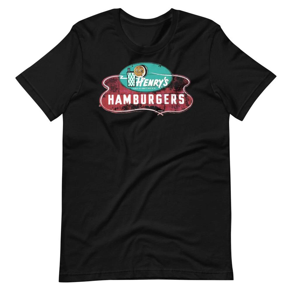 HENRY'S HAMBURGERS Graphic Tee Shirt Short-Sleeve Unisex T-Shirt