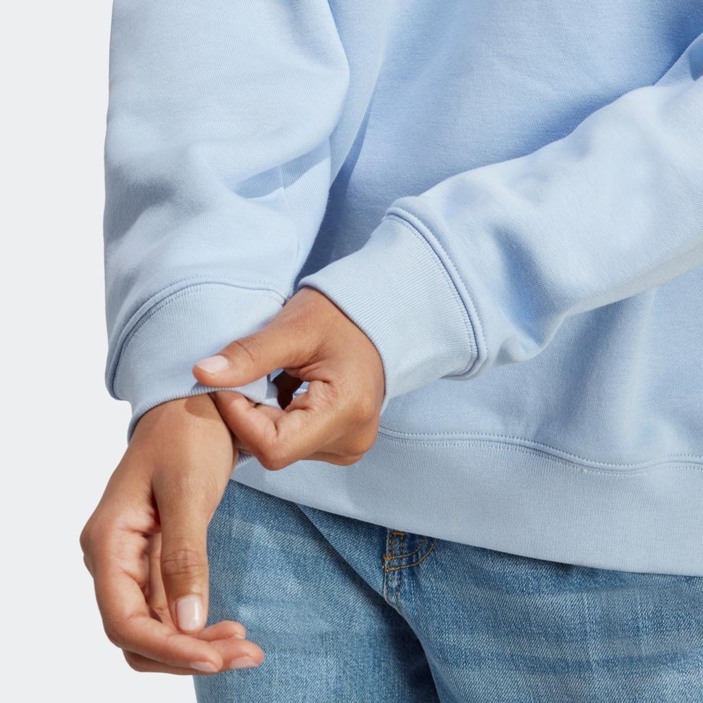 Adidas Толстовка с логотипом Originals Trefoil, женская толстовка с капюшоном синего цвета IK7690