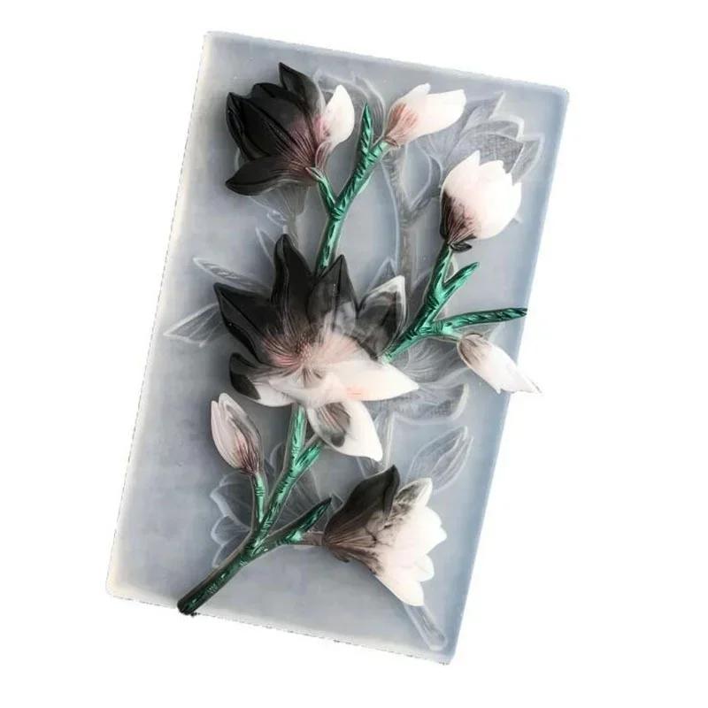 Кристалл цветок креативная форма силиконовая форма ювелирные изделия инструменты для изготовления прозрачная УФ эпоксидная смола форма литье формы аксессуары для поделок