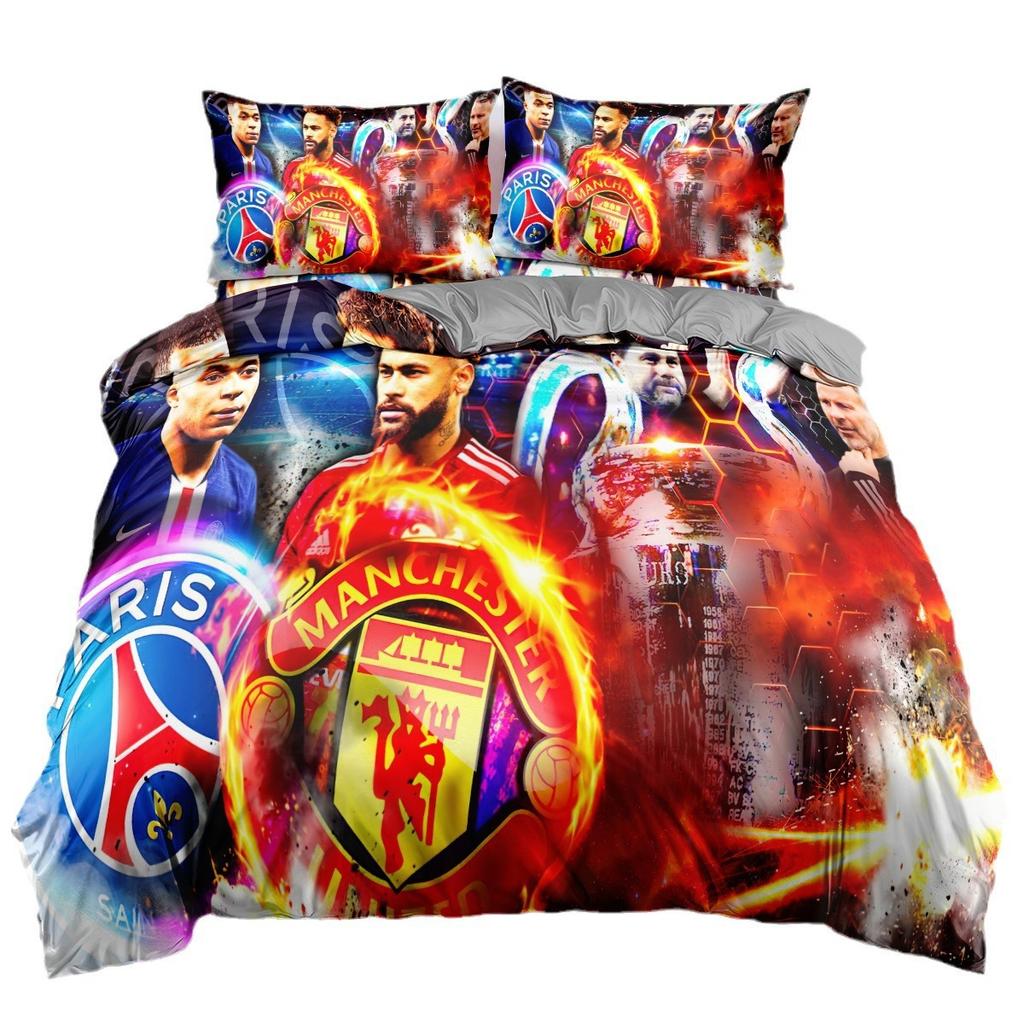 World Cup Star Bedding Three-Piece Set 90-120G Abrasive Cloth 3D Digital Printing