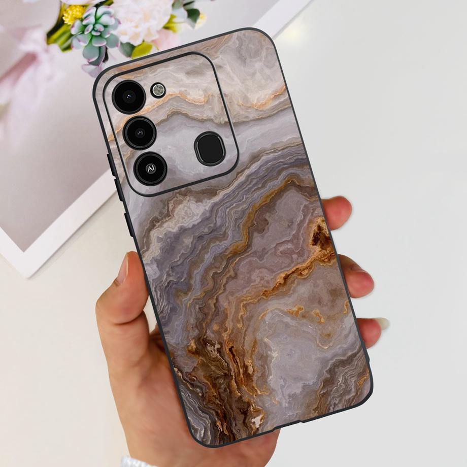 For Tecno Spark 8c spark8 Phone Case Spark GO 2022 Back Cover Matte Soft TPU Silicone Bumper Child Fashion Cartoon Pattern Funda