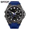 SANDA Fashionable Military Style Multifunctional Outdoor Luminous Waterproof Electronic Watch