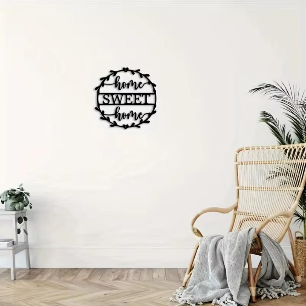 Home Sweet Home Wall Art Elegant Logo Décor for Interior Spaces Ideal for Bedroom and Living Room Stylish Mural and Gift Sticker