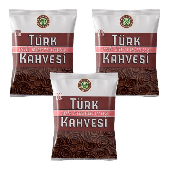 Kahve Dünyası Турецкий кофе с жевательной резинкой, очень обжаренные и среднеобжаренные наборы турецкого кофе в экономичной упаковке 100 гр.