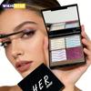 Herorange Четырехцветная палитра теней для век Color-Blocking Dream Shadow + Кисть для теней, Хамелеоновые перламутровые блестки, 3D Высокоглянцевый румяна Всё-в-одном