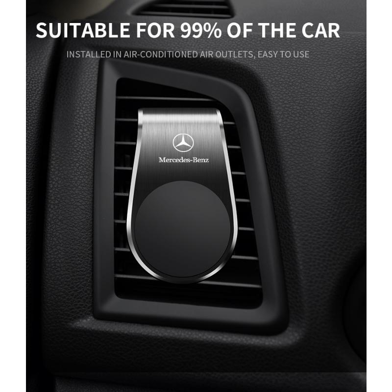 Car Magnetic L-shaped AMG Badge Car Dedicated GPS Phone Holder Car Goods For Mercedes-Benz AMG C500 C200 C300 A B C E GLA CLA GLK GL ML GLE W204 W205