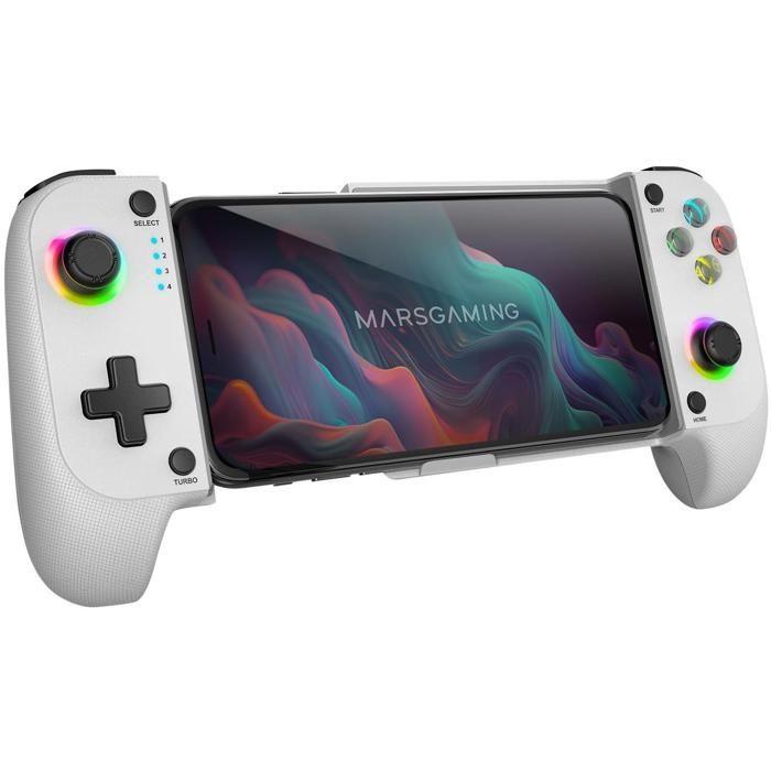 Manette de jeu - marsgaming - mgpx - bluetooth 5.0 - rgb neon - double vibration