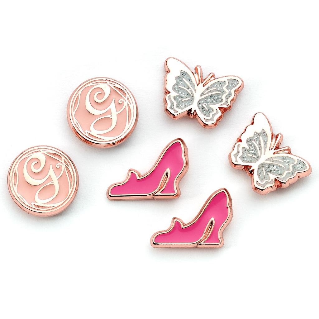 Wicked Glinda Butterfly, G and Shoe stud earring set