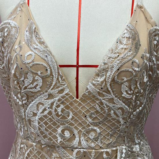 Женское сексуальное блестящее платье макси «Русалка» без рукавов с глубоким V-образным вырезом и высоким разрезом, облегающее фигуру, с цветочным принтом