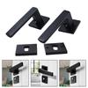 Modern Door Handle Lock Interior Bedroom Door Handle Lock Set Safety Home Room Door Hardware Black Aluminum Wood Door Lock