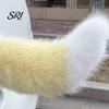 Unique Car Accessory Electric Plush Tail Remote & Voice Control Three-Mode Wagging Artificial Fur Detachable Buckle Costume Cosplay Anime